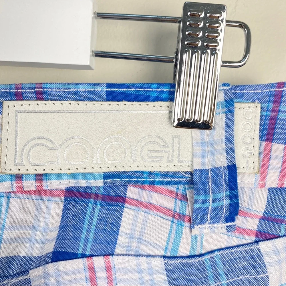 Coogi Plaid Y2K Mini Skirt Blue Size 5/6 New